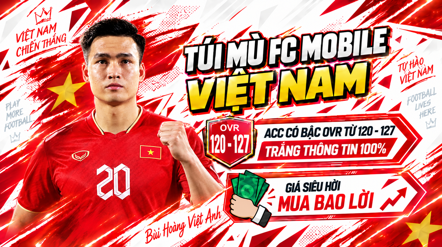 🇻🇳 Acc Fc Mobile Việt Nam [ Ovr 120 - 127 ] + [ Trắng Thông Tin 100% ]