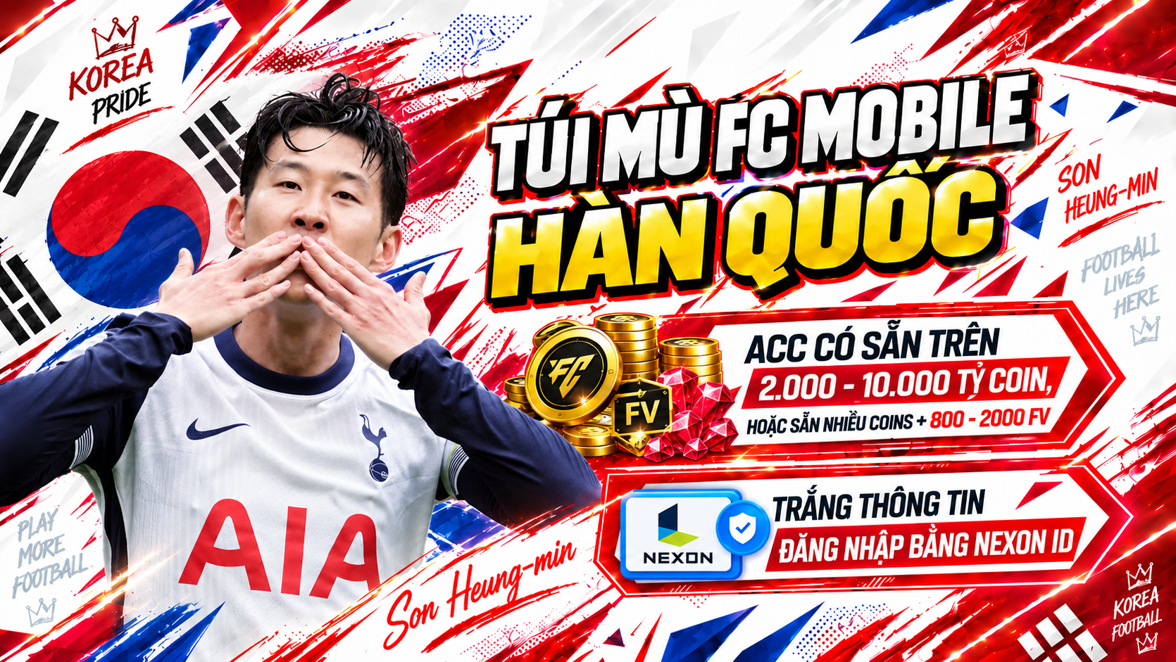 Túi Mù Fc Mobile Hàn Quốc Trắng Thông Tin #1 - Đăng Nhập Nexon