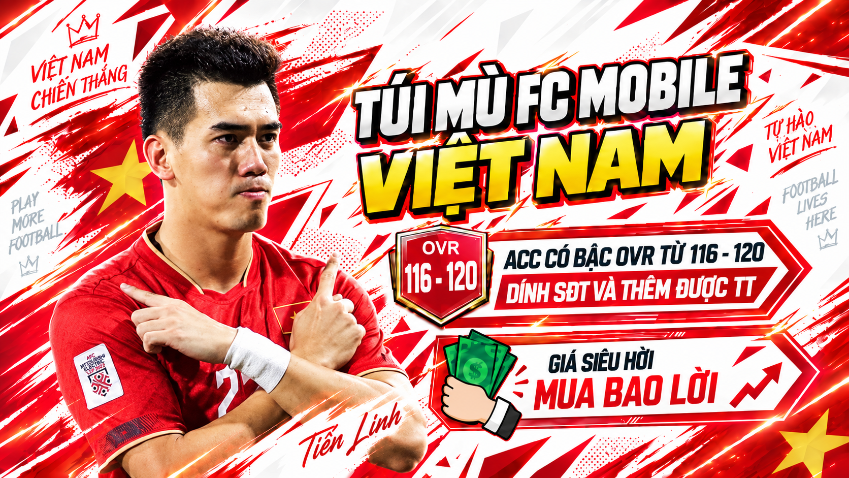 🇻🇳 Acc Fc Mobile Việt Nam [ GARENA ] + [ Dính Số ] + [ Ovr 116 - 120 ]